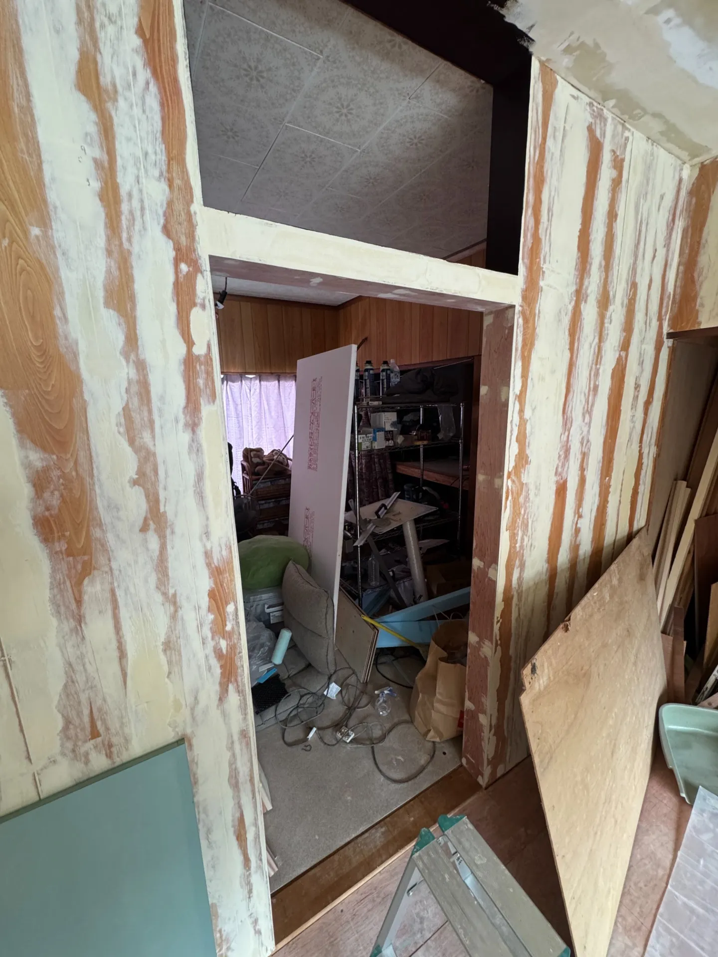 扉施工上部開口